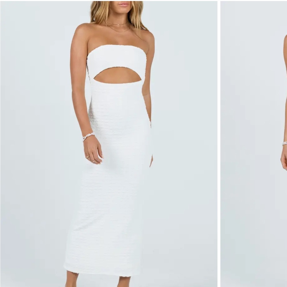Princess Polly White Textured Dress